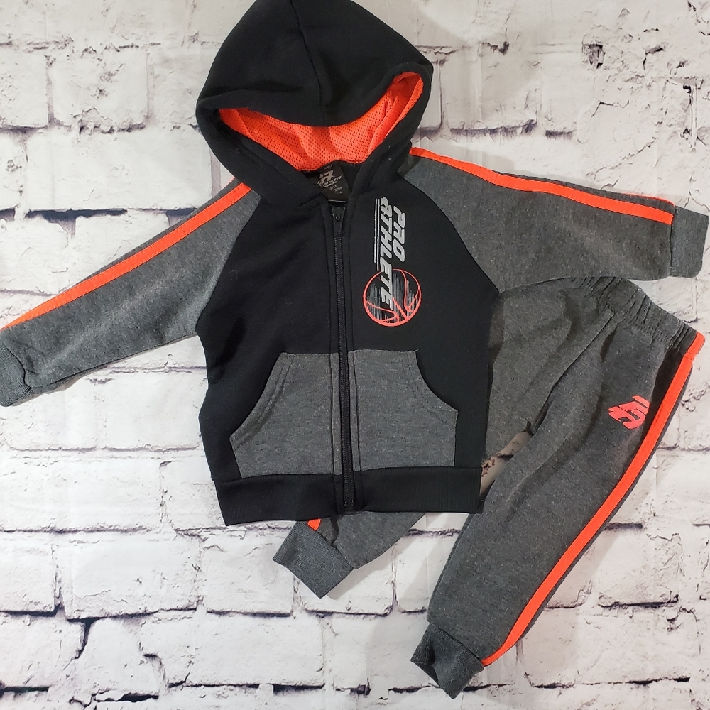 Grey & Orange Toddler Boy Set